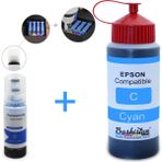 Baskistan Epson L3250 Için 103 Mürekkep 500 ml Mavi + 70 ml