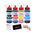 Baskistan Epson L382 İçin 4 x 500 ml 15000 Sayfa Renkli Mürekkep Seti