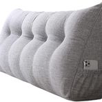 Başlık Yastığı, 80 cm/100 cm/120 cm/150 cm/180 cm/200 cm Daybed Kama Yastık Üçgen Yatak Dinlenme Okuma Yastığı, Çıkarılabilir Kılıflı Büyük Yatak Dayrest Kırlent (Renk: Açık Gri, Boyut: 150 * 20 * 50