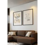 Basquiart Bohem 2'li Siyah Çerçeveli Poster, Tablo Seti No:4 Siyah 21 x 30
