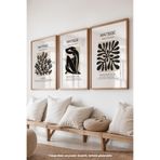 Basquiart Bohem Matisse 3'lü Ahşap Çerçeveli Poster, Tablo Seti No:34 Ahşap 21 x 30