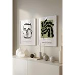 Basquiart Bohem Minimalist 2'li Beyaz Çerçeveli Poster, Tablo Seti No:18 Beyaz 33 x 48