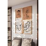 Basquiart Toprak Bohem 4'lü Ahşap Çerçeveli Poster, Tablo Seti No:12 Ahşap 21 x 30