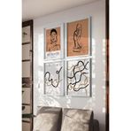 Basquiart Toprak Bohem 4'lü Beyaz Çerçeveli Poster, Tablo Seti No:12 Beyaz 33 x 48