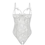 Baştan çıkarıcı kadın dantel tulum gecelik rüya gibi tasarım romantik günler için rahat geceler, Beyaz, 3XL