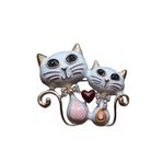 Bastet Anne Kız Kediler Broş Yaka İğnesi