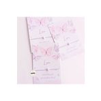 BastirBi Kelebek Desenli Doğum Günü Kartı ve şans bilekliği 30 adet