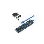 Bastore 7 Port Usb 3.0 Coklayici Hub Anahtarli Isikli Adaptorlu Cogaltici