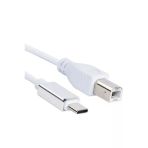 Bastore Usb Type-C - Usb-B Yazıcı Kablosu, 1 Metre, Yüksek Hızlı Veri Aktarımı, Beyaz