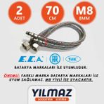 Batarya Bağlantı Fleksi - Hortumu, Soğuk ve Sıcak - 70CM , M8
