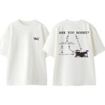 Bateri Drum Müzik 6 Tasarım Sırt Baskılı Pamuk Beyaz Oversize T-Shirt - XL