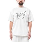 Bateri Oversize Beyaz Tişört - L