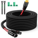 Bateria Power Güneş Konnektörleri Kapaklı Güneş Enerjisi - XT60 Şarj Uzatma Kablosu, Güneş Konnektörü - XT60 Adaptör Kablosu Güneş Paneli için Pil RV Güç İstasyonu Güneş Jeneratörü (12AWG 10Ft)
