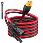 Bateria Power XT60 adaptör uzatma kablosu için solar fiş, 10 AWG, 3 m, Lipo akü için bağlantı güneş paneli, karavan, taşınabilir güç istasyonu, solar jeneratör