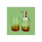 Bath 2'Li Banyo Sıvı Sabunluk Seti - Amber / Şeffaf