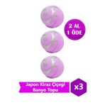 bath box Bathbox Japon Kiraz Çiçeği Banyo Topu, Nem Bombası, Jakuzi, Küvet & Pedikür Topu 3 Adet 130 gr