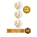 bath box Bathbox Lotus Kokulu Banyo Topu, Nem Bombası, Jakuzi, Küvet Köpüğü Topu 3 Adet 130 gr