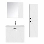 Batı Banyo 60 Cm Dora Beyaz Banyo Dolabı Takımı Batıbanyo Westbagno