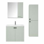 Batı Banyo 60 Cm Mina Beyaz Banyo Dolabı Takımı Batıbanyo