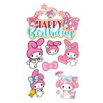 BatıDoğu Yenilebilir Şekerli Kağıt Baskısı Cupcake ve Pasta Resim Baskı My Melodi Temalı 89