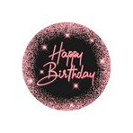 BatıDoğu Yenilebilir Yuvarlak Pasta Resim Baskısı 20 cm Şekerli Kağıt Happy Birthday Temalı 70