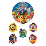 BatıDoğu Yenilebilir Yuvarlak Pasta ve Figür Resim Baskısı Şekerli Kağıt Paw Patrol Temalı 18