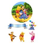 BatıDoğu Yenilebilir Yuvarlak Pasta ve Figür Resim Baskısı Şekerli Kağıt Winnie The Pooh Temalı 39