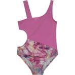 Batik Pembe Detaylı Kız Çocuk Mayo Db200589cm - 5 - 6 Yaş