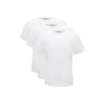 BATIKAN COLLECTION 3'lü Beyaz Regular %100 Pamuk Bisiklet Yaka Unisex Basic T-Shirt Yumuşak Düz Kısa Kollu Tişört