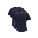 BATIKAN COLLECTION 3'lü Lacivert Regular %100 Pamuk Bisiklet Yaka Unisex Basic T-Shirt Yumuşak Düz Kısa Kollu Tişört