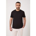 BATIKAN COLLECTION Erkek Siyah %100 Pamuklu Bisiklet Yaka T-shirt Düz Kesim Günlük Rahat Regular Tişört