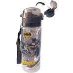 Batman Erkek Çocuk Matara 500 ml 1 Adet Batman Plastik Lisanslı Okul Matarası Süper Kahraman Pipetli Suluk (Siyah)