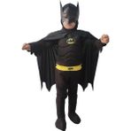 Batman Kara Şövalye Kostümü Kaslı - Siyah - 2 - 3 Yaş