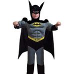 Batman Kostümü Kaslı - Gri - Siyah - 4 - 5 Yaş