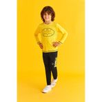 Batman Lisanslı Sarı Erkek Çocuk Eşofman Takımı