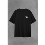 Batman Logo Gym Fitness Bodybuilding Sırt Ön Baskılı Oversize Tişört Unisex T-Shirt
