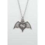 Batman Süperman Gümüş Kaplama Düz Zincir Kolye
