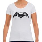 Batman v Superman Beyaz Kadın T-Shirt Beyaz-M