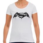 Batman v Superman Beyaz Kadın T-Shirt-S