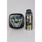 Batman Yeni Sezon Lisanslı Batman 500 ml Çelik Matara ve Beslenme Kabı Yemek Seti - 18S-Siyah
