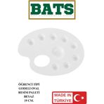 BATS 19 CM. GODELİ OVAL RESİM PALETİ BEYAZ
