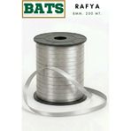 BATS RAFYA BALON İPİ SÜSLEME KURDELESİ 8 MM. X 200 MT. GÜMÜŞ GRİ