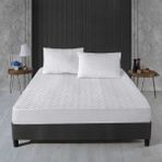 Battal Boy Kapitone Fitted Sıvı Geçirmez Alez & Yatak Koruyucu - 180 x 200 cm - Beyaz