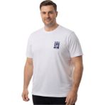 Battal Moda Battalmoda Erkek Büyük Beden Beyaz Bisiklet Yaka Kısa Kollu Central Tişört 3xl-4xl-5xl-6xl