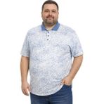Battal Moda Battalmoda Erkek Büyük Beden Buz Mavi Polo Yaka Mikro Desenli Kısa Kollu Tişört 3xl-4xl-5xl-6xl