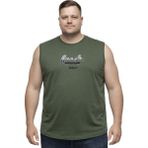 Battal Moda Battalmoda Erkek Büyük Beden Haki Sıfır Kol Fresh Tişört 3xl-4xl-5xl-6xl