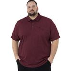 Battal Moda Battalmoda Erkek Büyük Beden Koyu Bordo Polo Yaka Kısa Kollu Pike Tişört 3xl-4xl-5xl-6xl