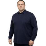 Battal Moda Battalmoda Erkek Büyük Beden Lacivert Polo Yaka Pike Tişört 3xl-8xl - 6XL