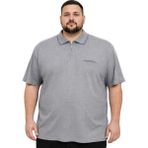 Battal Moda Battalmoda Erkek Büyük Beden Melanj Füme Polo Yaka Kısa Kollu Cepli Tişört 3xl-4xl-5xl-6xl