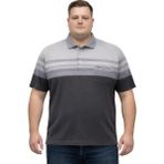 Battal Moda Battalmoda Erkek Büyük Beden Melanj Füme Polo Yaka Kısa Kollu Gradient Tişört 3xl-4xl-5xl-6xl